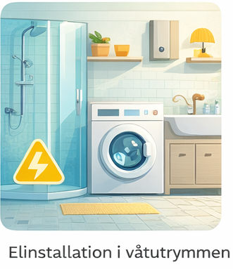 Elinstallation i våturymmen